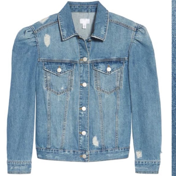bp puff sleeve denim jacket